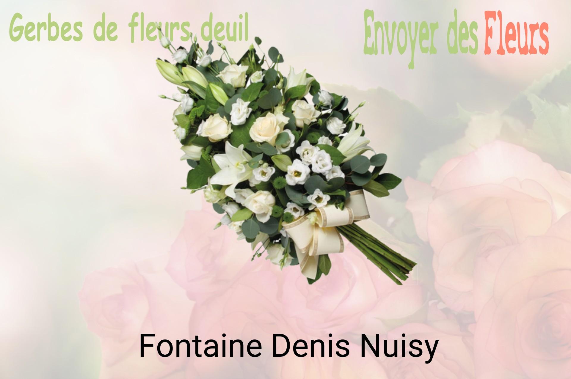 Gerbe de fleurs de deuil livrée à Fontaine-Denis-Nuisy